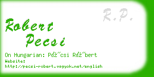 robert pecsi business card